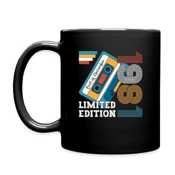 42e anniversaire novembre Vintage 1981 cassette - Mug uni - noir - Gauche