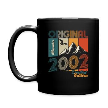 21st Birthday Original November Vintage 2002 - Full Colour Mug - black - Left