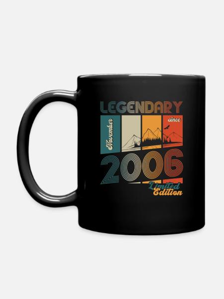 17. Geburtstag Legendär November Jahrgang 2006 - Tasse einfarbig - Schwarz