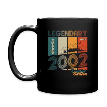 21st Birthday Legendary November Vintage 2002 - Full Colour Mug - black - Left