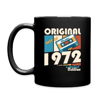51e anniversaire Cassette Novembre Vintage 1972 - Mug uni - noir - Gauche