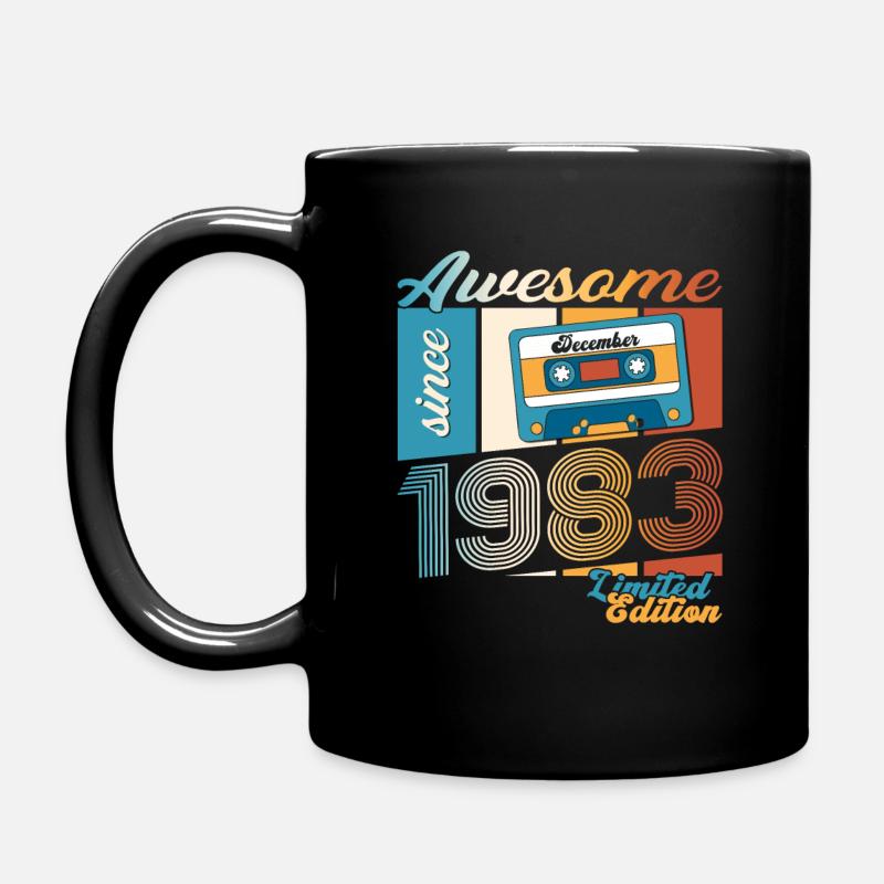40. Geburtstag Kassette Dezember Jahrgang 1983 - Tasse einfarbig - Schwarz