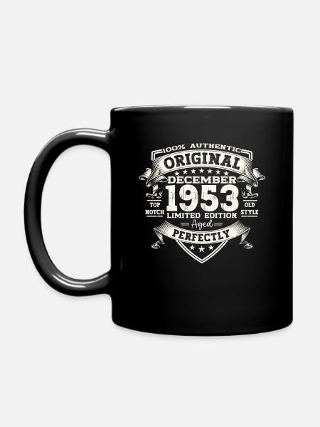 70e anniversaire Vintage Décembre Millésime 1953 - Mug uni - noir