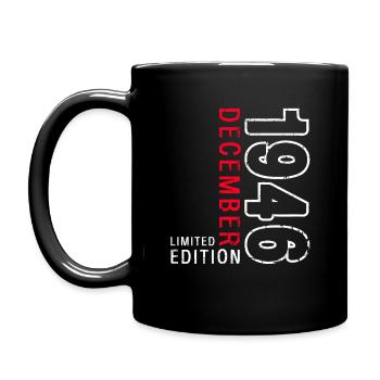 77e anniversaire Original Décembre Né 1946 - Mug uni - noir - Gauche