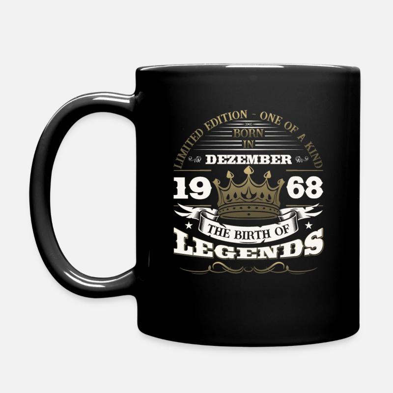 Décembre Vintage 1968 55e anniversaire légende - Mug uni - noir