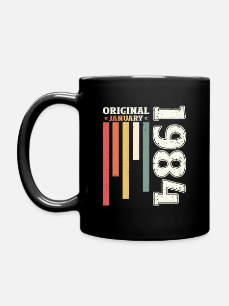 40e anniversaire janvier Vintage 1984 Original - Mug uni - noir