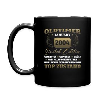 20. Geburtstag Oldtimer Januar Jahrgang 2004 - Tasse einfarbig - Schwarz - Links