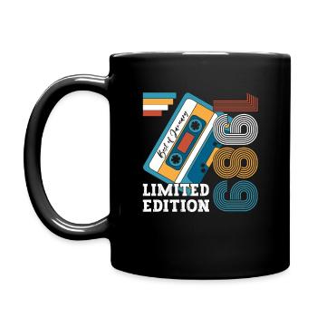 35e anniversaire Cassette janvier Vintage 1989 - Mug uni - noir - Gauche