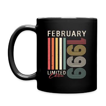 25e anniversaire Original Février Année 1999 - Mug uni - noir - Gauche
