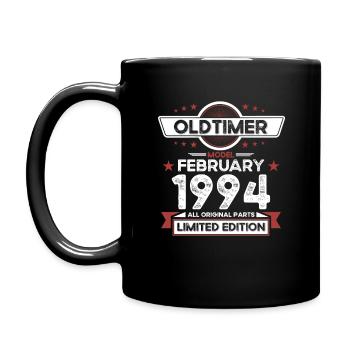 30th birthday classic car February vintage 1994 - Full Colour Mug - black - Left