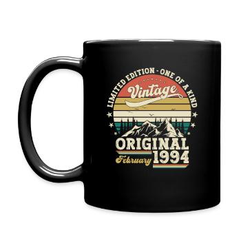 30. Geburtstag Original Februar Jahrgang 1994 - Tasse einfarbig - Schwarz - Links