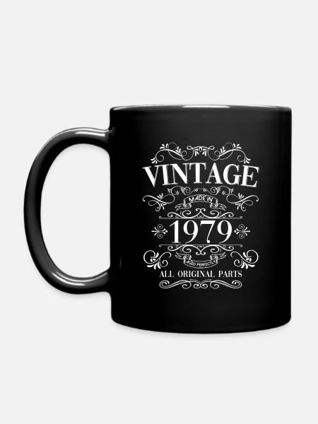 45. Geburtstag Frau / Mann Vintage Jahrgang 1979 - Tasse einfarbig - Schwarz