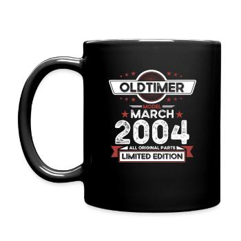 20. Geburtstag Oldtimer März Jahrgang 2004 - Tasse einfarbig - Schwarz - Links