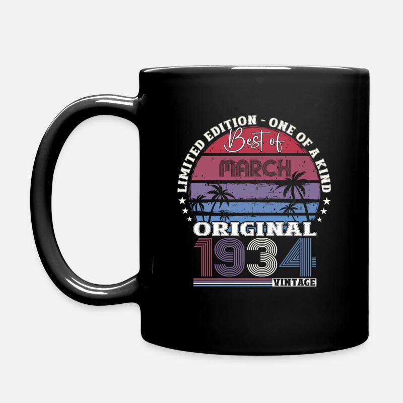 90e anniversaire mari Original mars Vintage 1934 - Mug uni - noir