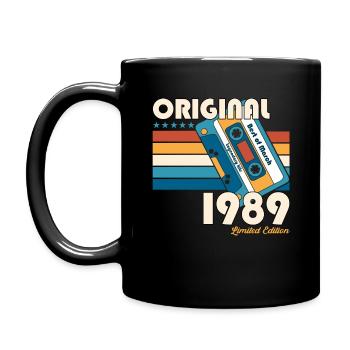 35e anniversaire mari mars Vintage 1989 cassette - Mug uni - noir - Gauche