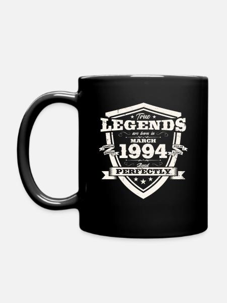 30. Geburtstag Mann Original März Jahrgang 1994 - Tasse einfarbig - Schwarz