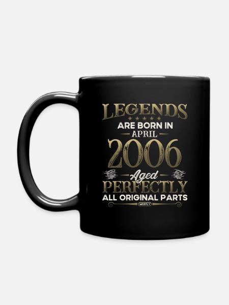 Cadeau d’anniversaire 18e avril légendaire depuis 2006 - Mug uni - noir