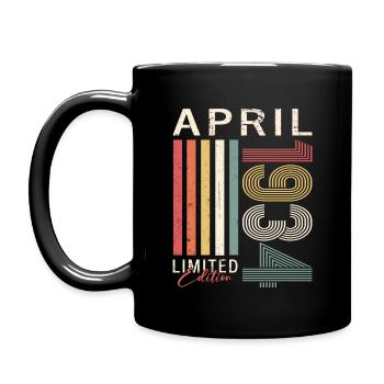 90e anniversaire mari Original avril Vintage 1934 - Mug uni - noir - Gauche