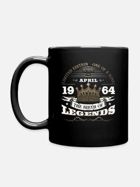60. Geburtstag Mann Legende April Jahrgang 1964 - Tasse einfarbig - Schwarz