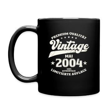 Vintage Mai 2004 Jahrgang 2004 Geburtstag 2004 - Tasse einfarbig - Schwarz - Links