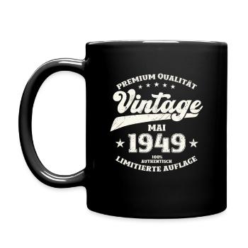 Vintage Mai 1949 Jahrgang 1949 Geburtstag 1949 - Tasse einfarbig - Schwarz - Links