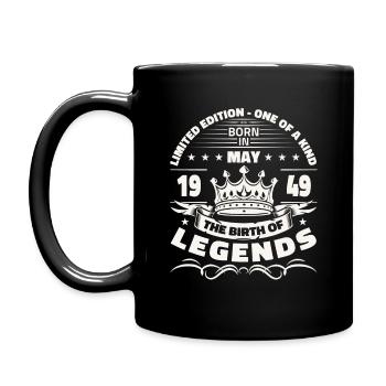 Legende Mai 1949 Jahrgang 1949 Geburtstag 1949 - Tasse einfarbig - Schwarz - Links
