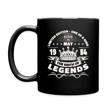 Légende Mai 1954 Né en 1954 Anniversaire 1954 - Mug uni - noir - Gauche