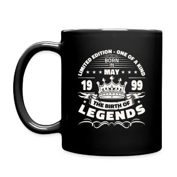 Légende Mai 1999 Millésime 1999 Anniversaire 1999 - Mug uni - noir - Gauche