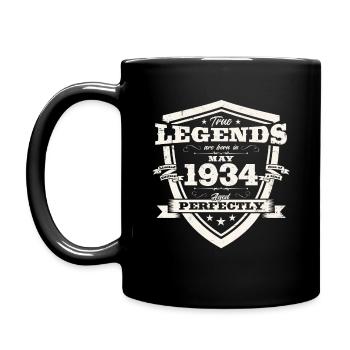 Légende Mai 1934 Né en 1934 Anniversaire 1934 - Mug uni - noir - Gauche