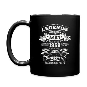 Légendaire Mai 1958 Millésime 1958 Anniversaire 1958 - Mug uni - noir - Gauche