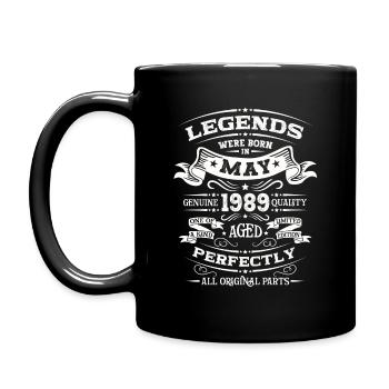 Legendary May 1989 Vintage 1989 Birthday 1989 - Full Colour Mug - black - Left