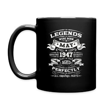 Légendaire Mai 1947 Millésime 1947 Anniversaire 1947 - Mug uni - noir - Gauche