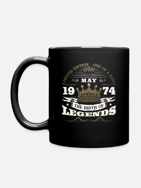 Original May 1974 Vintage 1974 Birthday 1974 - Full Colour Mug - black