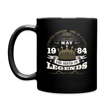 Legend May 1984 Vintage 1984 Birthday 1984 - Full Colour Mug - black - Left