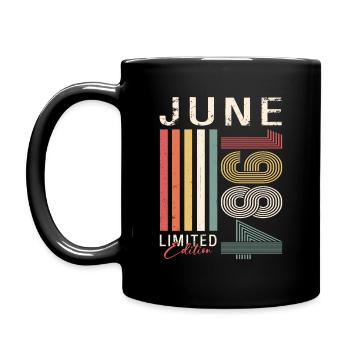 Original June 1984 Vintage 1984 Birthday 1984 - Full Colour Mug - black - Left