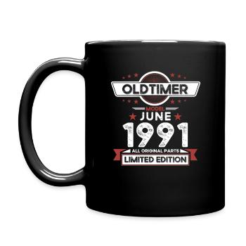 Original June 1991 Vintage 1991 Birthday 1991 - Full Colour Mug - black - Left