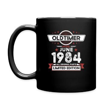 Millésime Juin 1984 Millésime 1984 40ème Anniversaire 84 - Mug uni - noir - Gauche