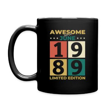 Original Juin 1989 Millésime 1989 Anniversaire 1989 - Mug uni - noir - Gauche