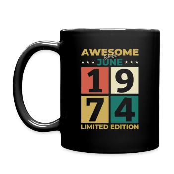 Original Juin 1974 Millésime 1974 Anniversaire 1974 - Mug uni - noir - Gauche