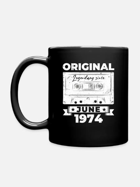 Cassette Juin 1974 Millésime 1974 Anniversaire 1974 - Mug uni - noir