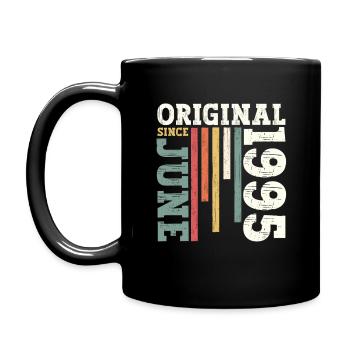 Original June 1995 Born 1995 29th Birthday 95 - Full Colour Mug - black - Left