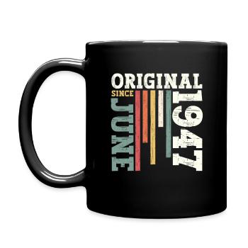 Original Juin 1947 Millésime 1947 Anniversaire 1947 - Mug uni - noir - Gauche