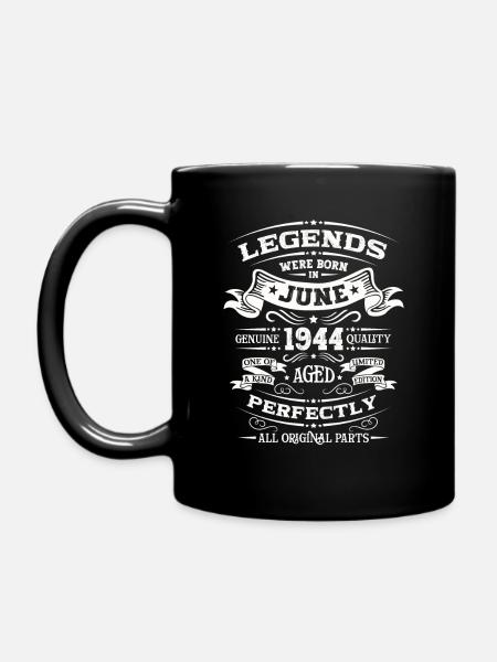 80. Geburtstag Original Juni 1944 Jahrgang 1944 - Tasse einfarbig - Schwarz