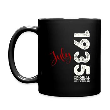 90 Anniversaire Homme Légende Juillet 1935 Millésime 1935 - Mug uni - noir - Gauche