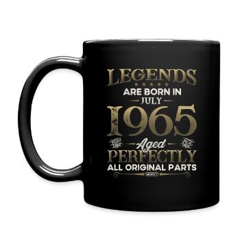 60ème anniversaire Original Juillet 1965 Millésime 1965 - Mug uni - noir - Gauche