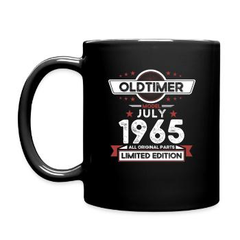 60ème Anniversaire Voiture Classique Juillet 1965 Millésime 1965 - Mug uni - noir - Gauche