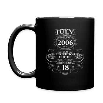 18ème anniversaire Original Juillet 2006 Millésime 2006 - Mug uni - noir - Gauche