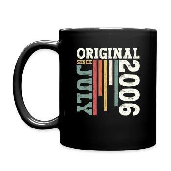 18ème anniversaire Original Juillet 2006 Millésime 2006 - Mug uni - noir - Gauche