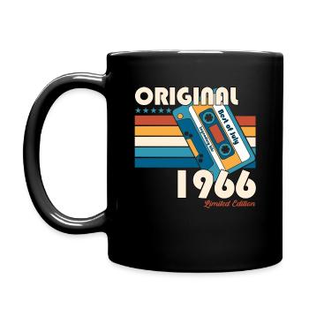 Cassette 58ème Anniversaire Juillet 1966 Millésime 1966 - Mug uni - noir - Gauche