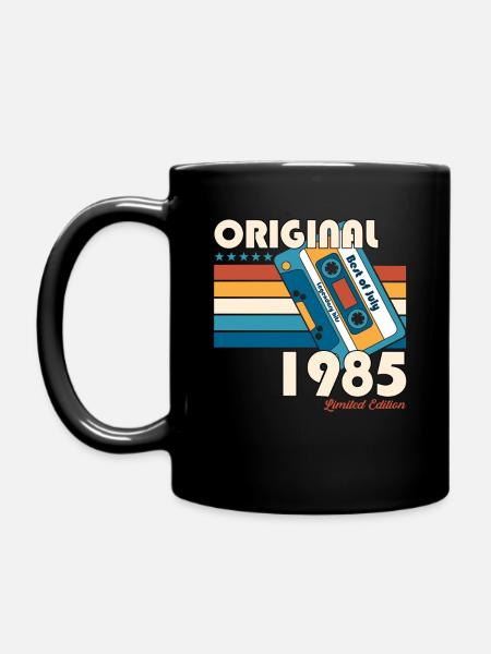 40. Geburtstag Kassette Juli 1985 Jahrgang 1985 - Tasse einfarbig - Schwarz